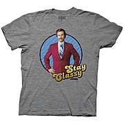 Anchorman Ron Burgundy Stay Classy Gray T-Shirt